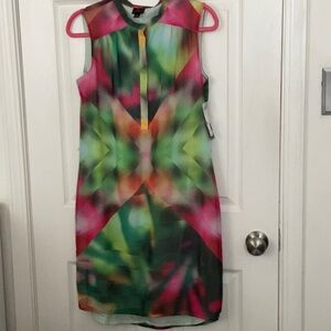 Worthington multicolor lined dress …size 4 brand new